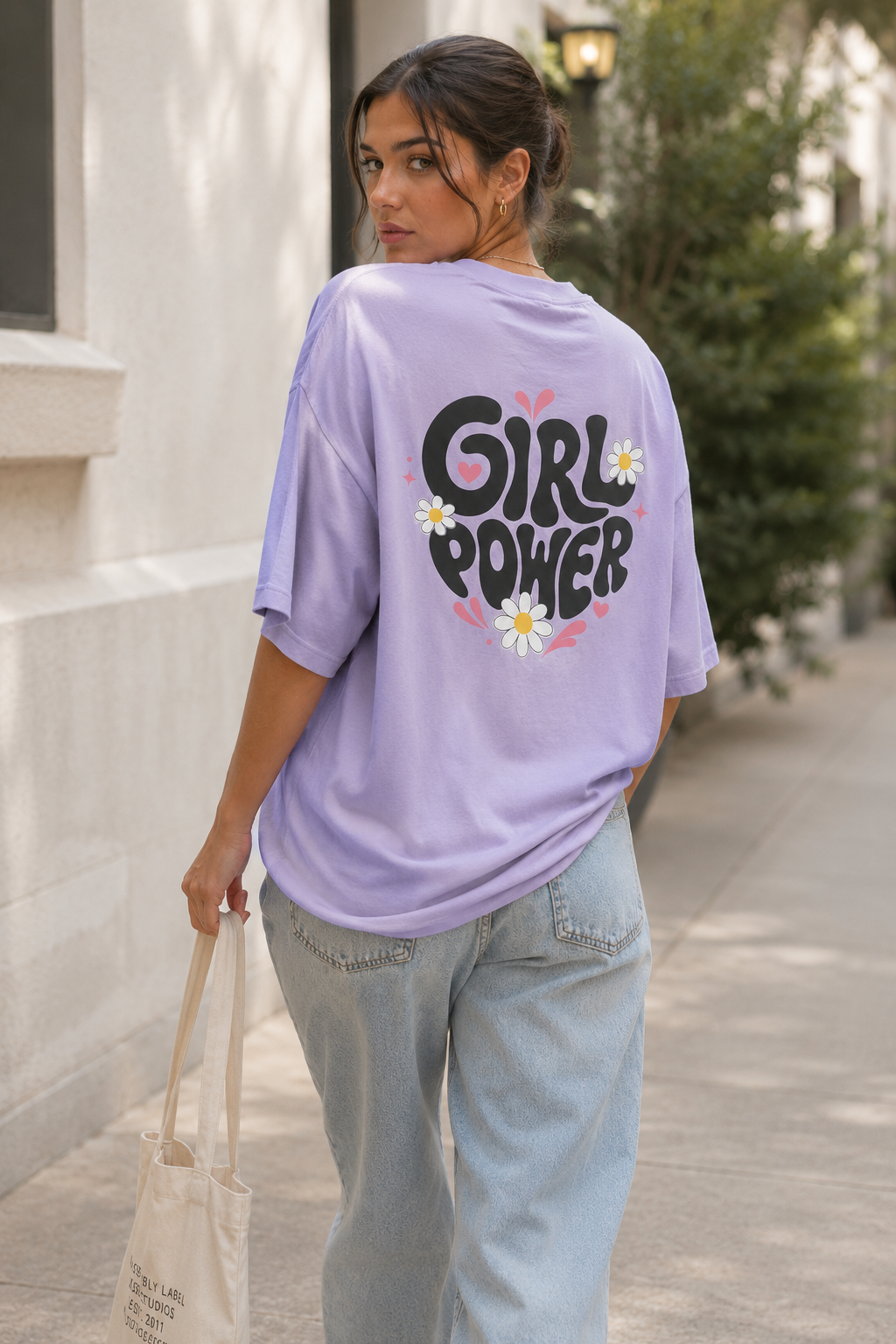 Girl Power Daisy Babe Oversized T-Shirt
