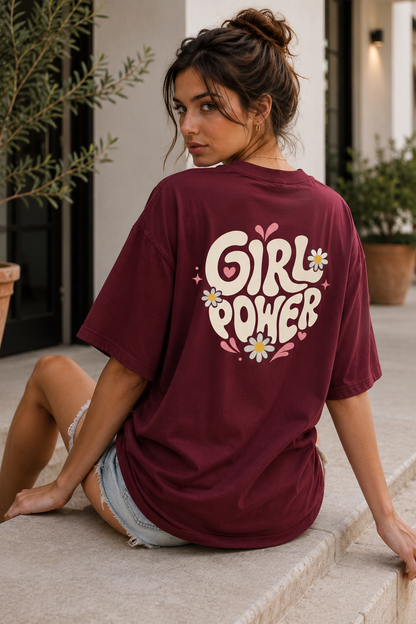 Girl Power Daisy Babe Oversized T-Shirt