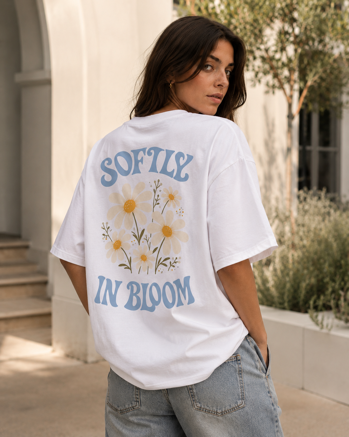 Softly In Bloom Babe Oversized T-Shirt