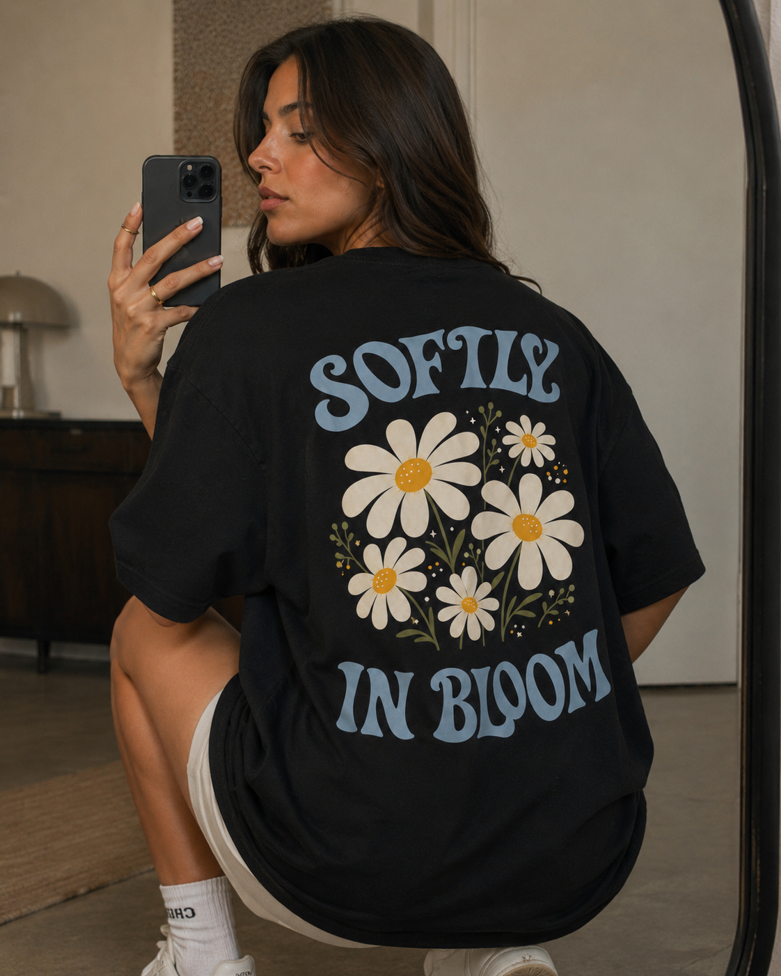 Softly In Bloom Babe Oversized T-Shirt