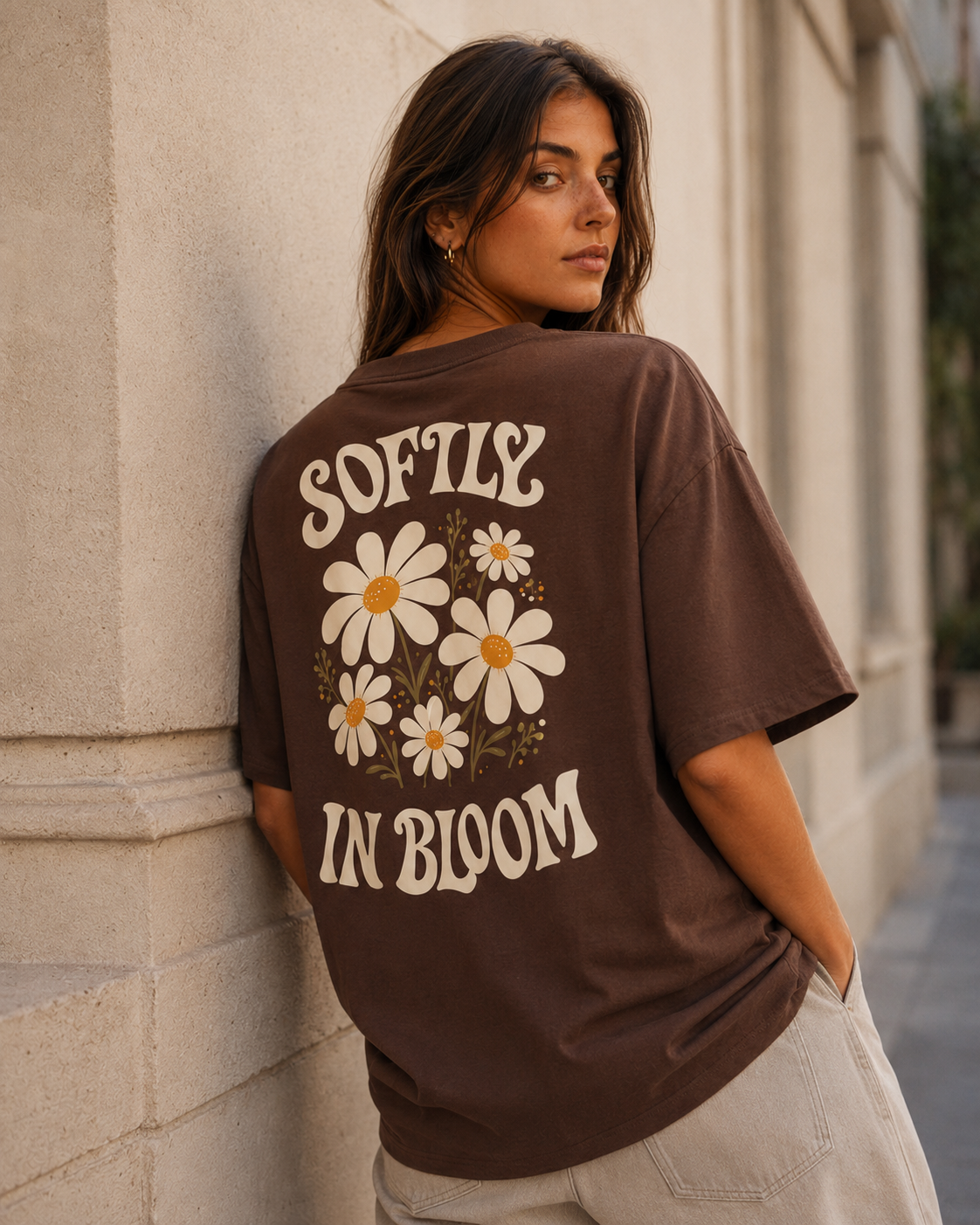 Softly In Bloom Babe Oversized T-Shirt