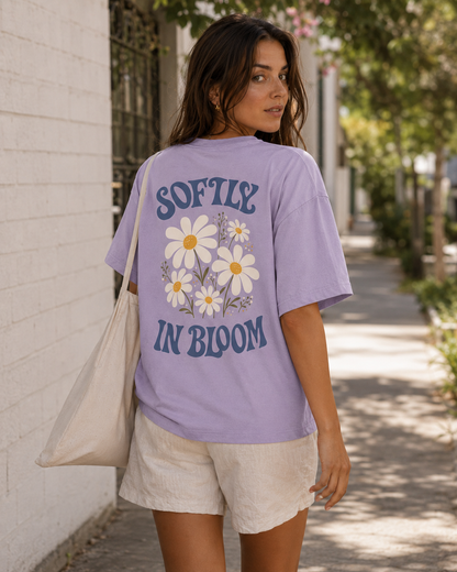 Softly In Bloom Babe Oversized T-Shirt