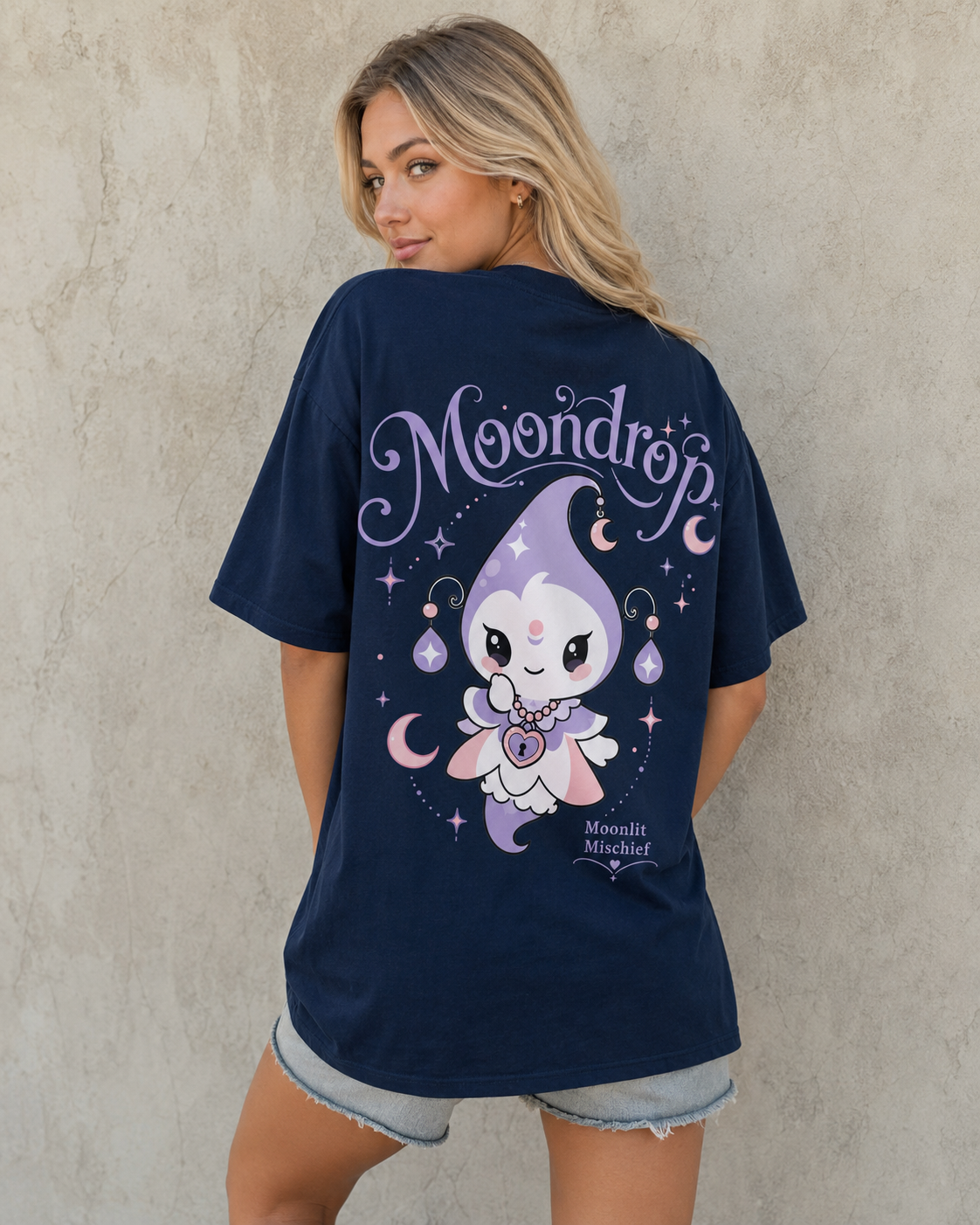 Moondrop Moonlit Mischief Babe Oversized T-Shirt