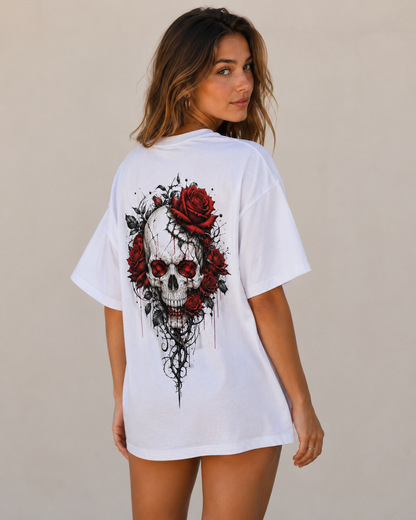 Rose Skull Babe Oversized T-Shirt