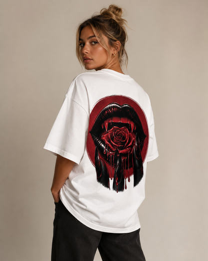Crimson Bite Babe Oversized T-Shirt
