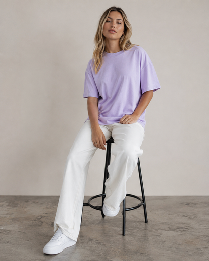 Lavender Cloud Babe Oversized T-Shirt