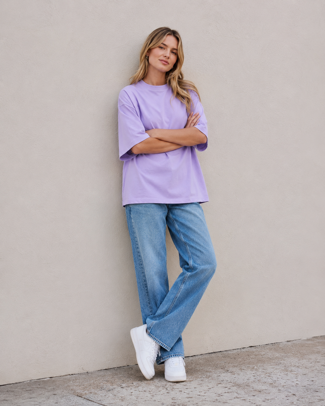 Lavender Cloud Babe Oversized T-Shirt