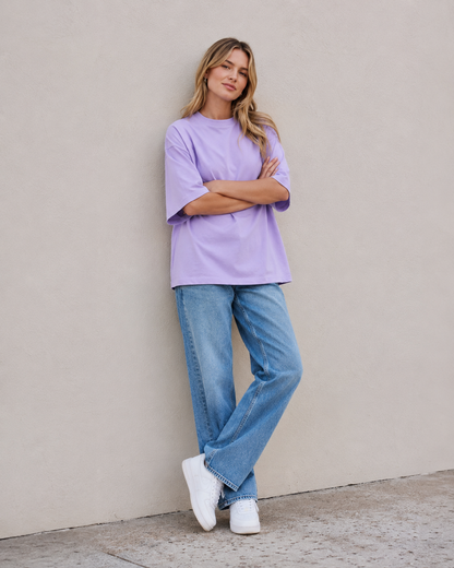 Lavender Cloud Babe Oversized T-Shirt