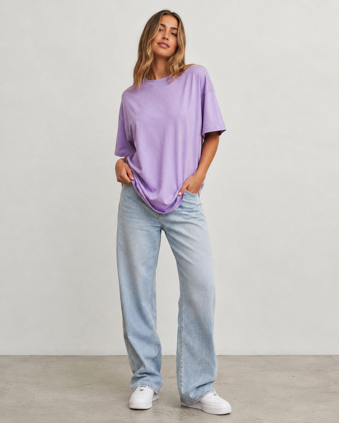 Lavender Cloud Babe Oversized T-Shirt