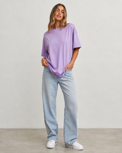Lavender Cloud Babe Oversized T-Shirt
