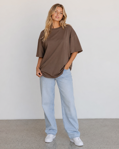 Cocoa Brown Babe Oversized T-Shirt