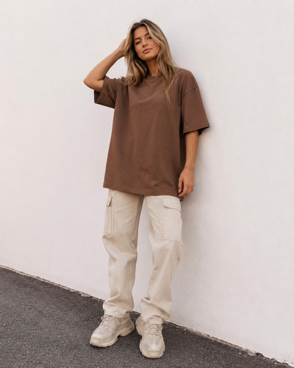 Cocoa Brown Babe Oversized T-Shirt