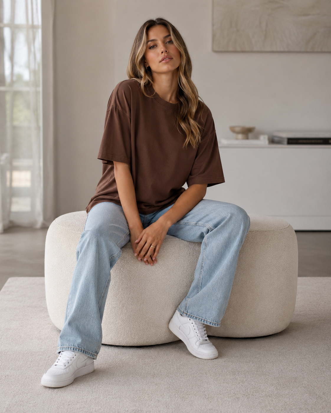 Cocoa Brown Babe Oversized T-Shirt