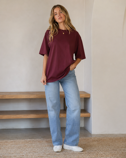 Merlot Babe Oversized T-Shirt