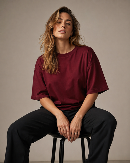 Merlot Babe Oversized T-Shirt