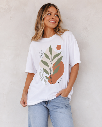 Botanical Aura Babe Oversized T-Shirt