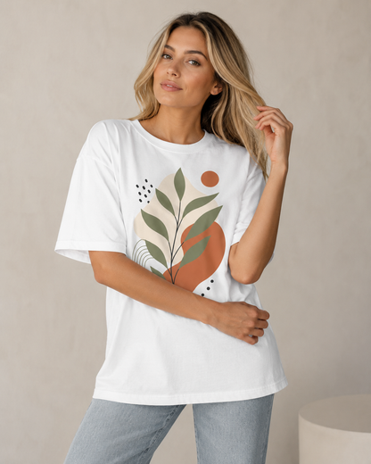 Botanical Aura Babe Oversized T-Shirt