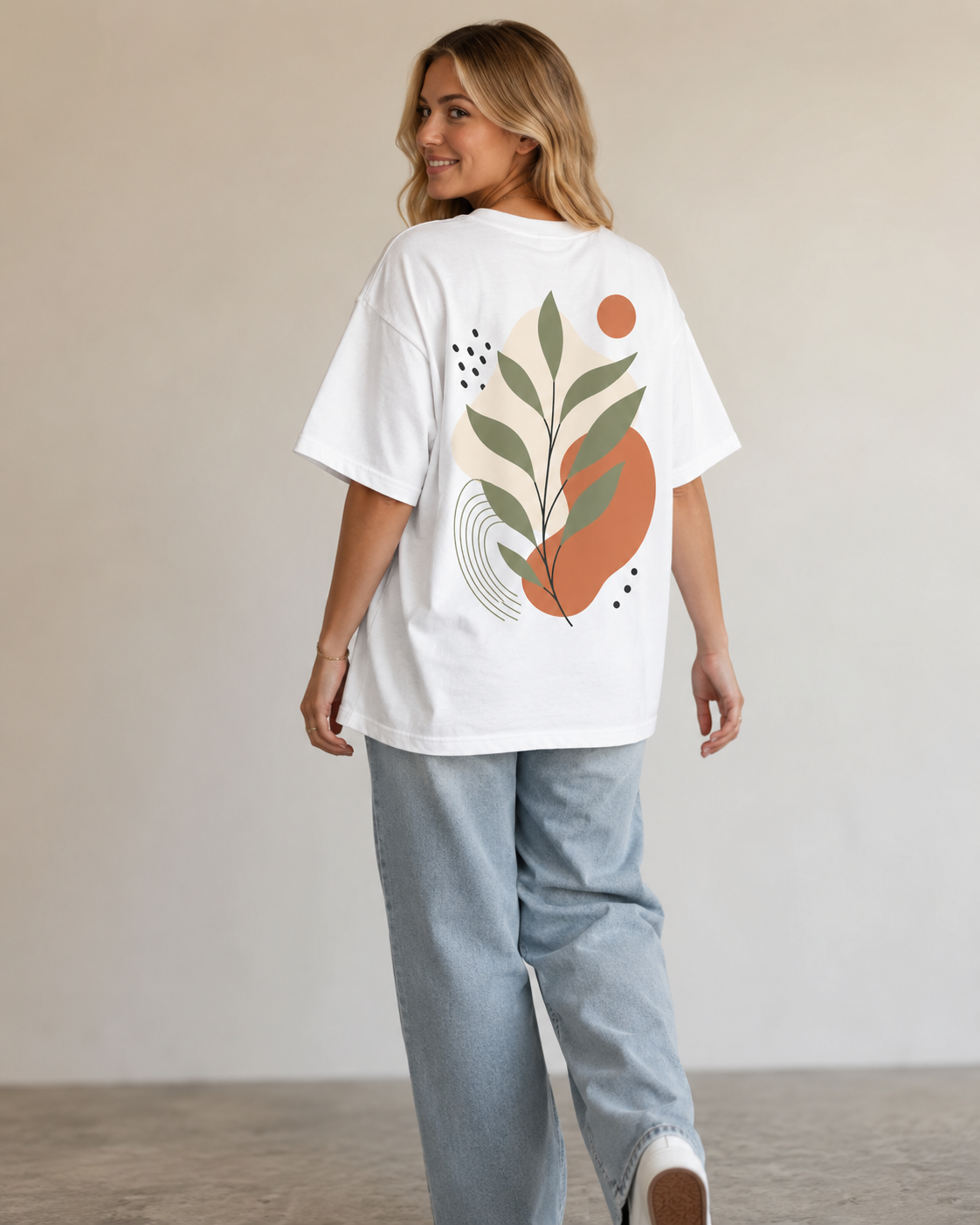 Botanical Aura Babe Oversized T-Shirt