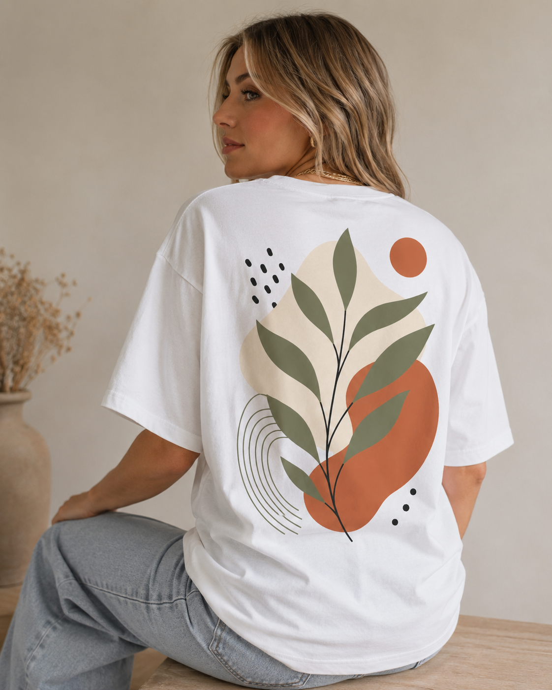 Botanical Aura Babe Oversized T-Shirt