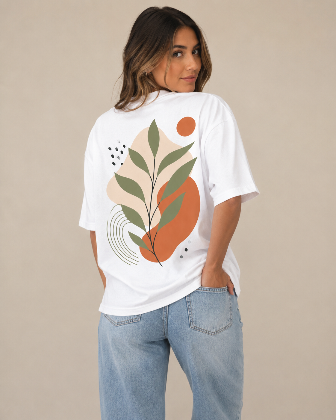 Botanical Aura Babe Oversized T-Shirt