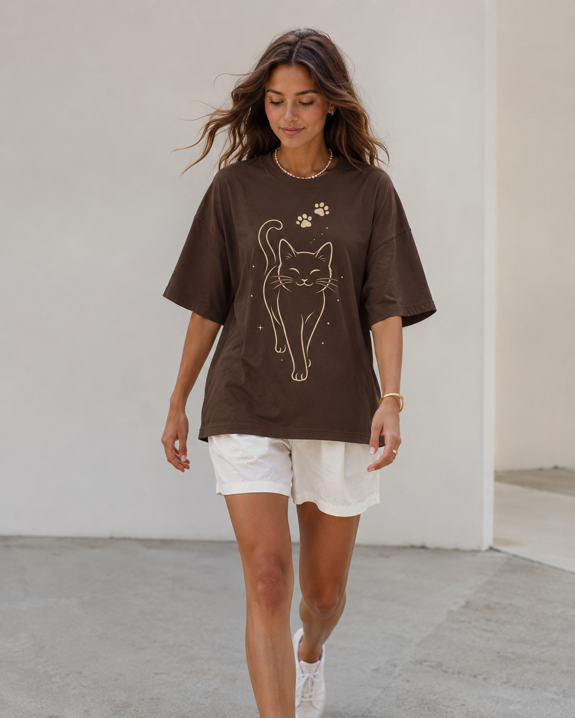 Pawprint Muse Babe Oversized T-Shirt