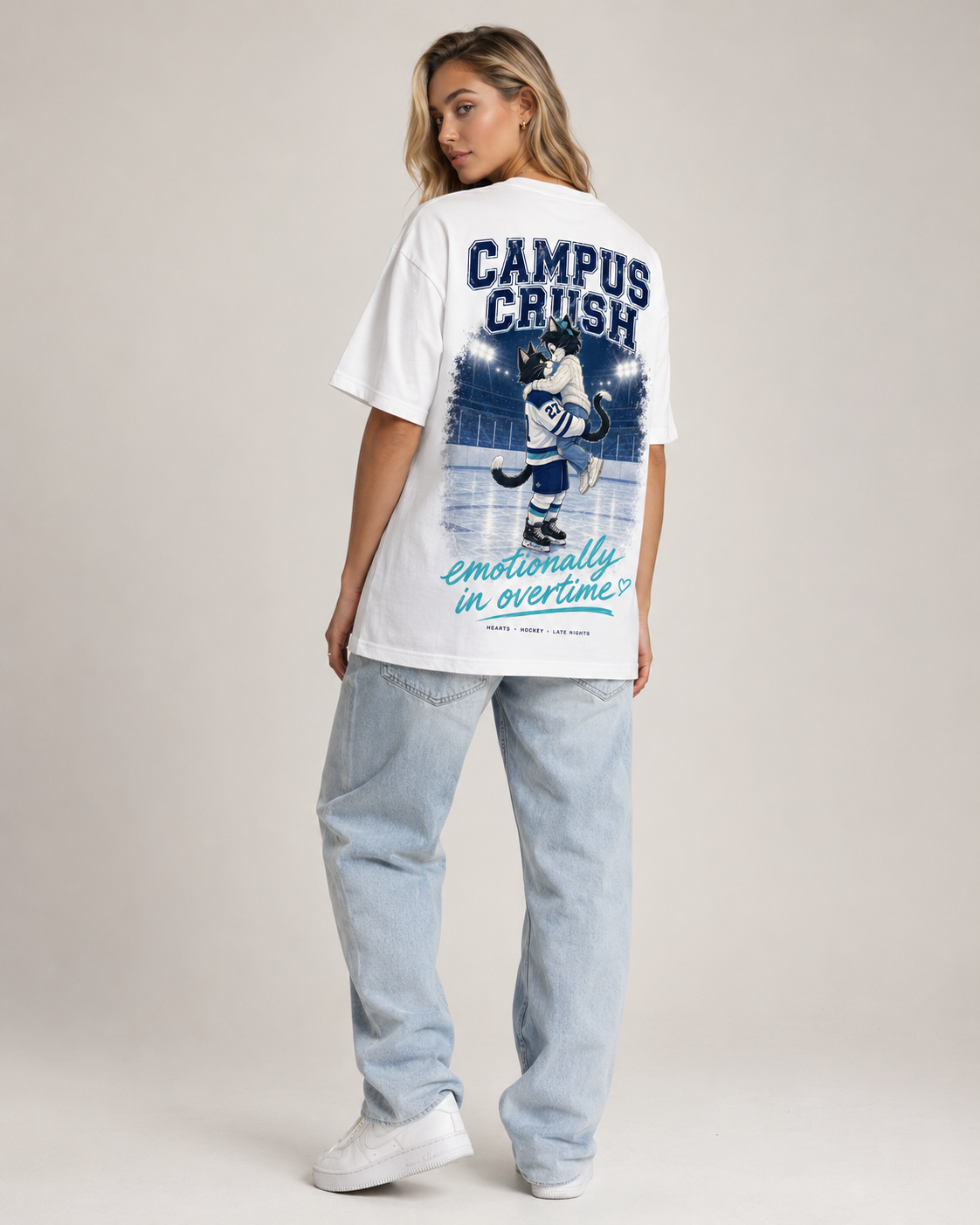 Campus Crush Kitty Babe Oversized T-Shirt