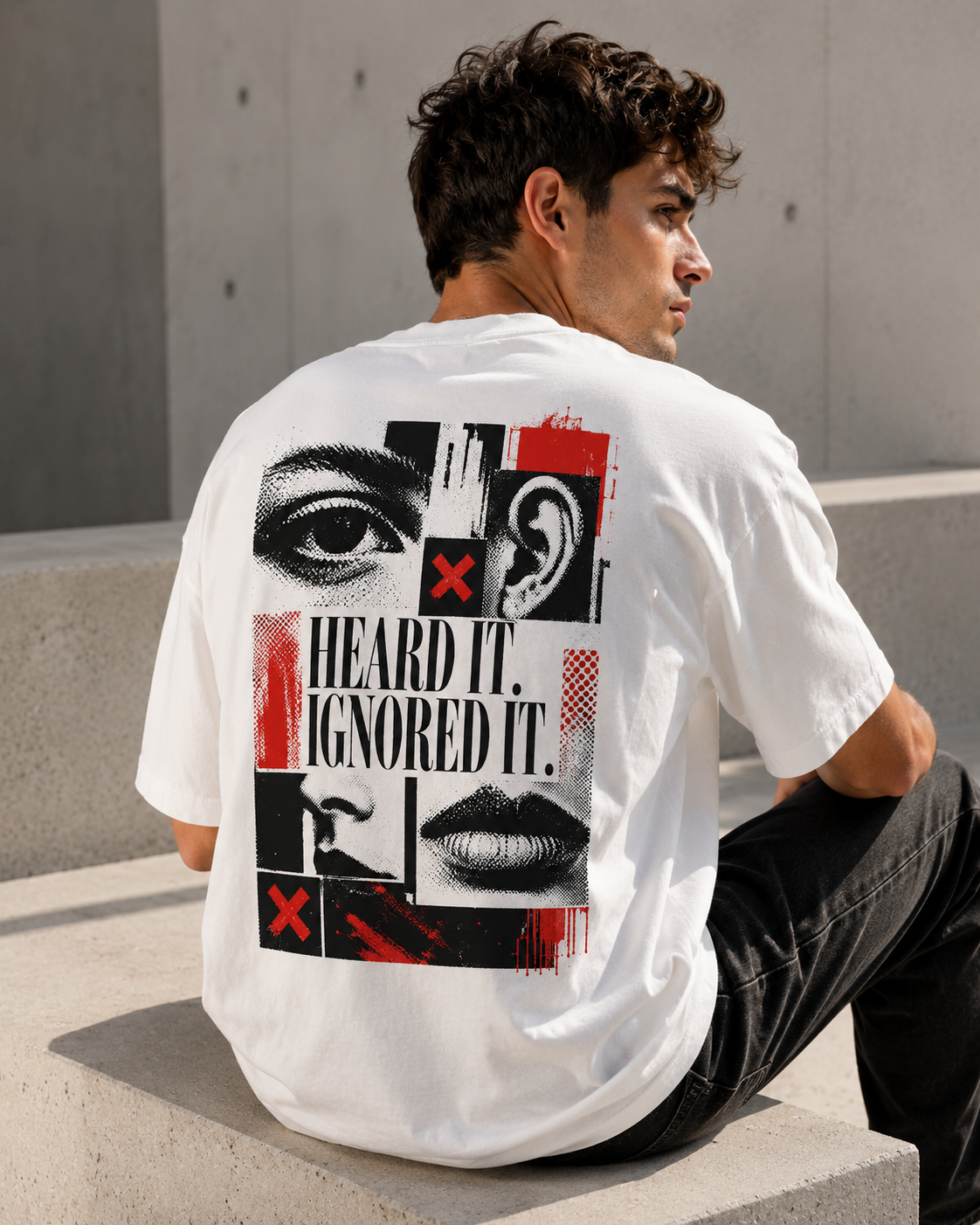 Heard It - Ignored It Men’s Oversized T-Shirt