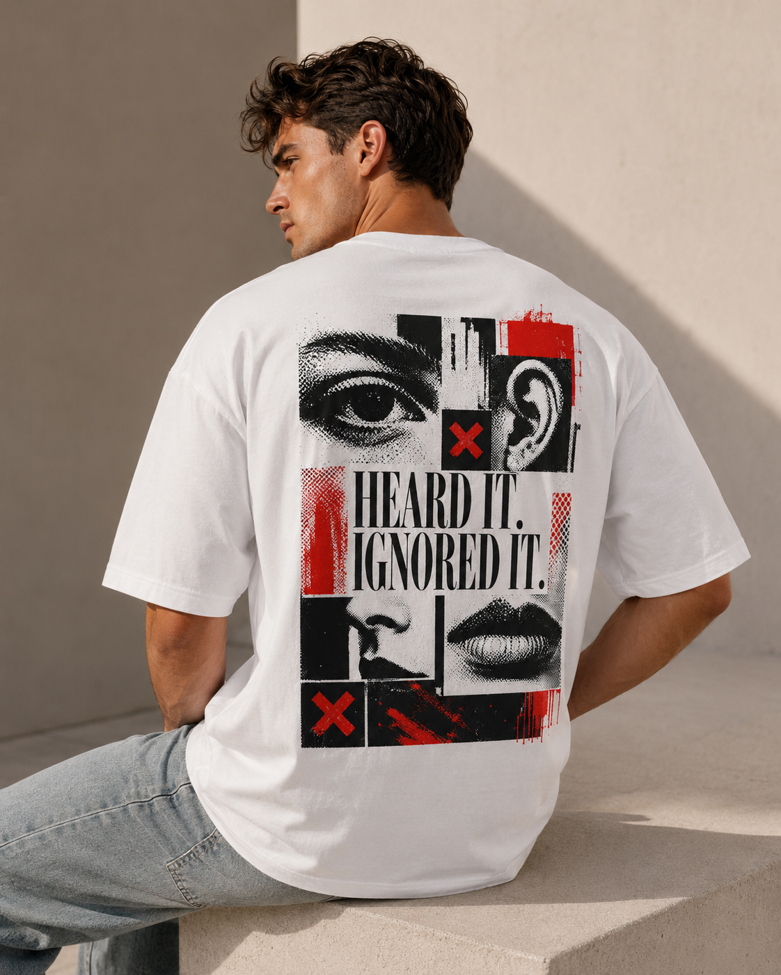 Heard It - Ignored It Men’s Oversized T-Shirt