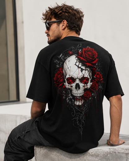 Rose Skull Men’s Oversized T-Shirt