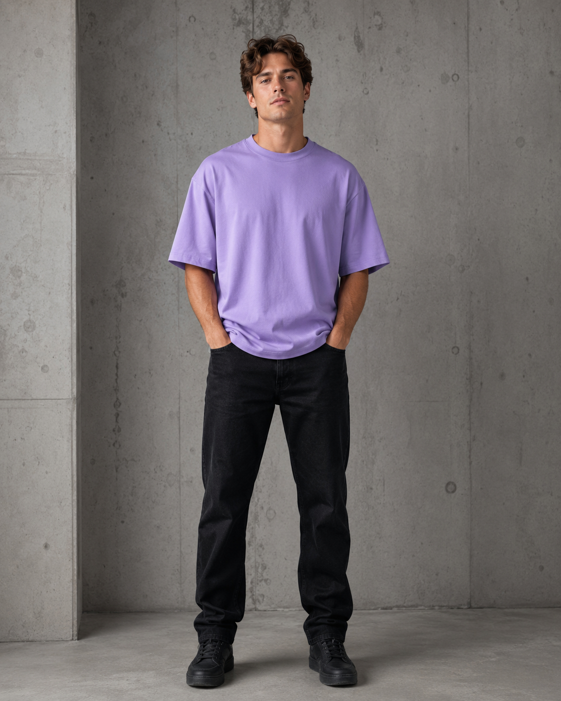 Lavender Drift Men’s Oversized T-Shirt