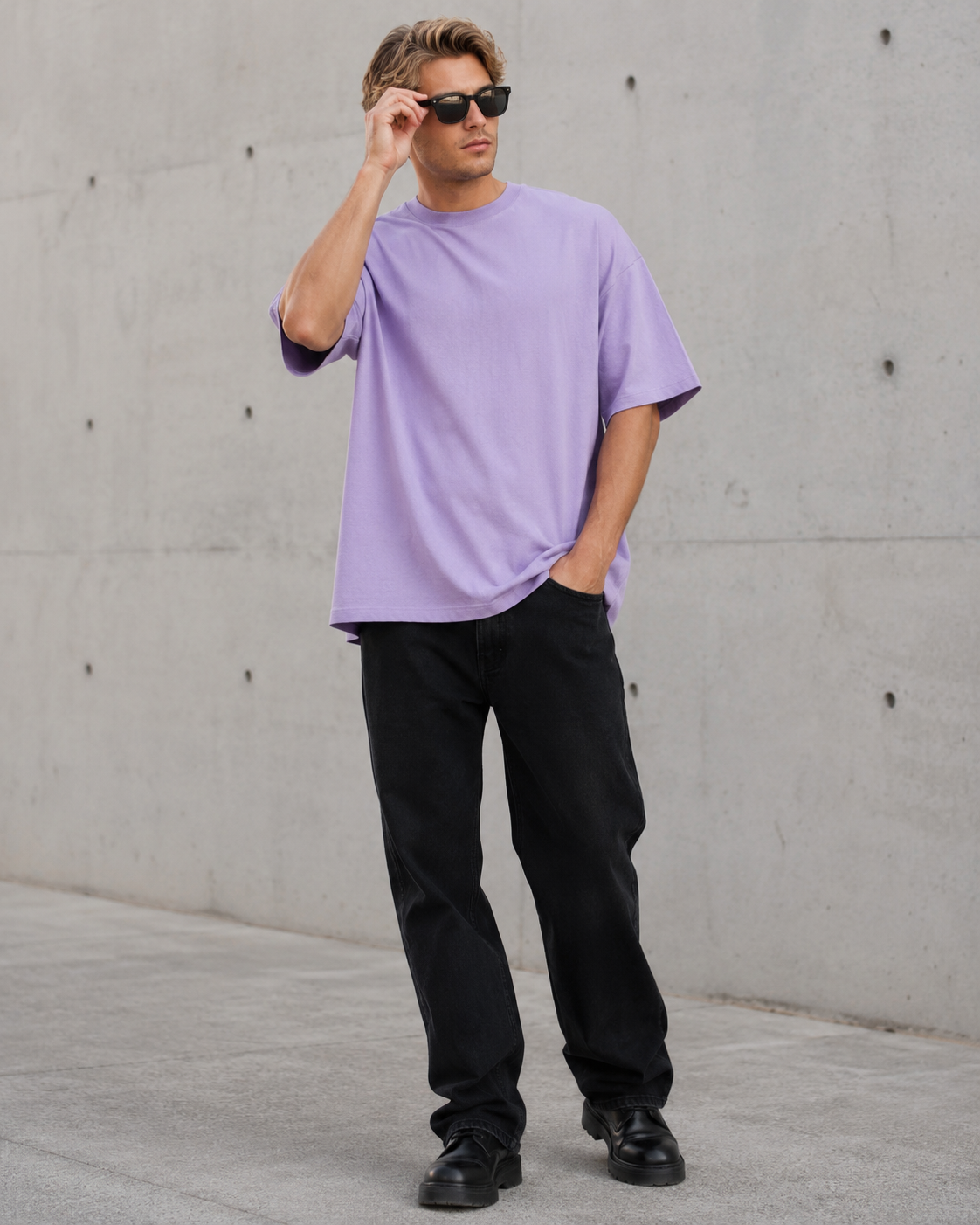 Lavender Drift Men’s Oversized T-Shirt