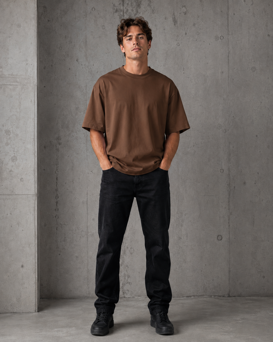 Mocha Ground Men’s Oversized T-Shirt