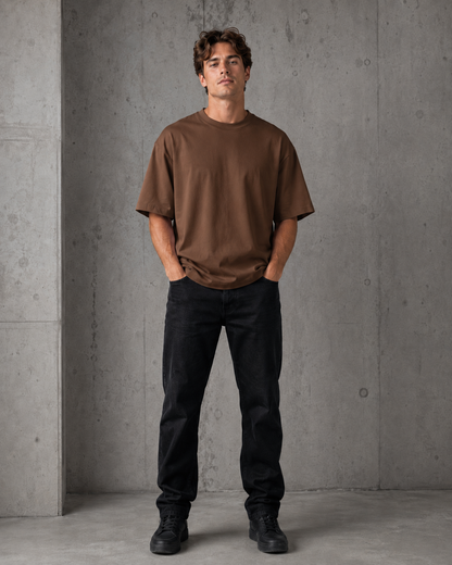 Mocha Ground Men’s Oversized T-Shirt
