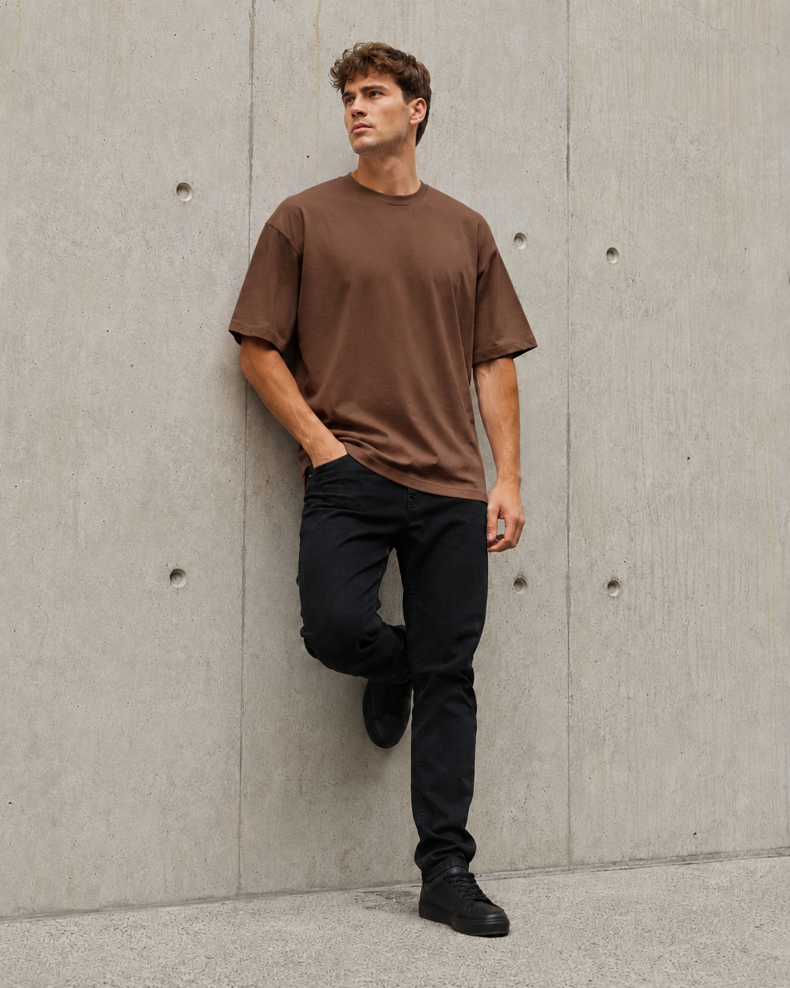 Mocha Ground Men’s Oversized T-Shirt