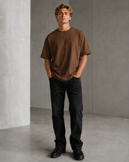 Mocha Ground Men’s Oversized T-Shirt