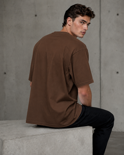 Mocha Ground Men’s Oversized T-Shirt