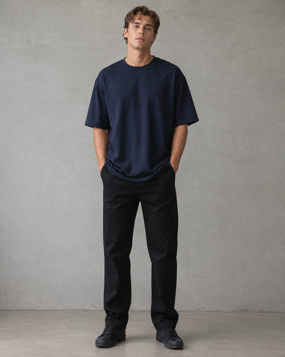 Midnight Navy Men’s Oversized T-Shirt