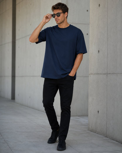 Midnight Navy Men’s Oversized T-Shirt