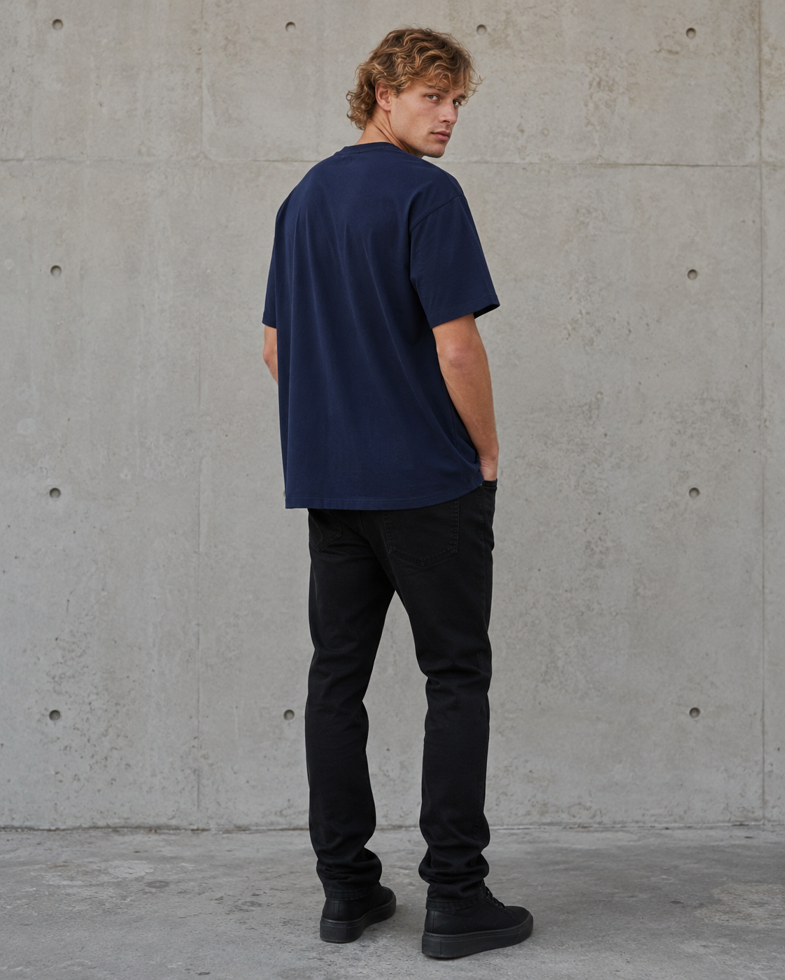 Midnight Navy Men’s Oversized T-Shirt