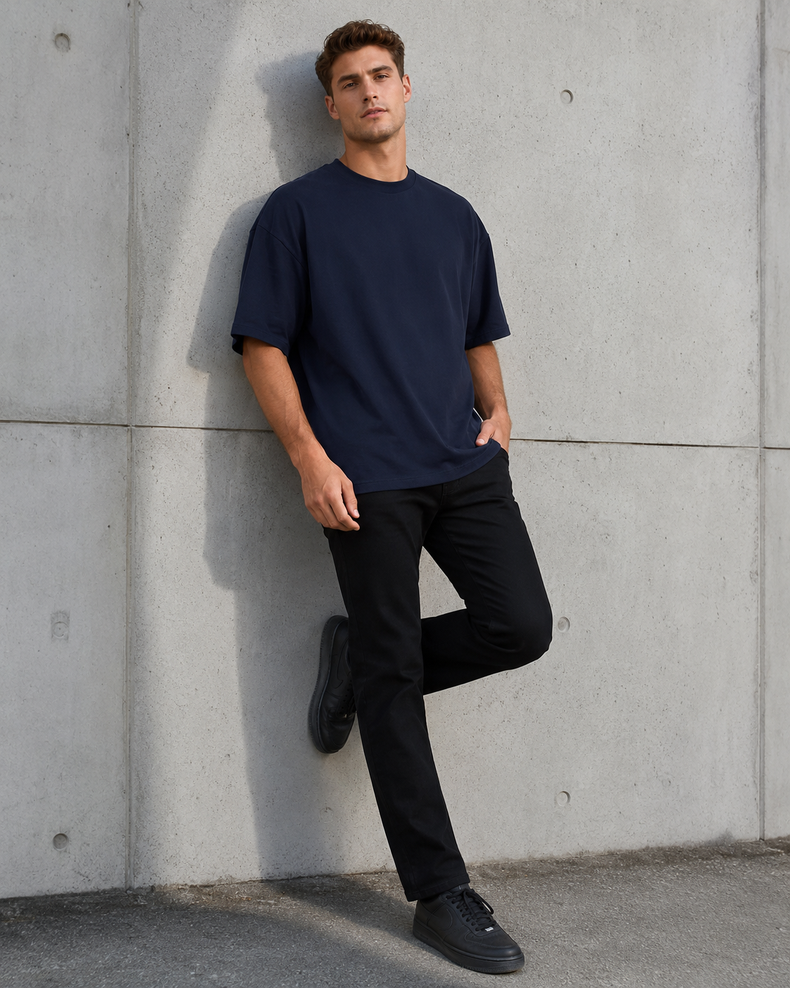 Midnight Navy Men’s Oversized T-Shirt