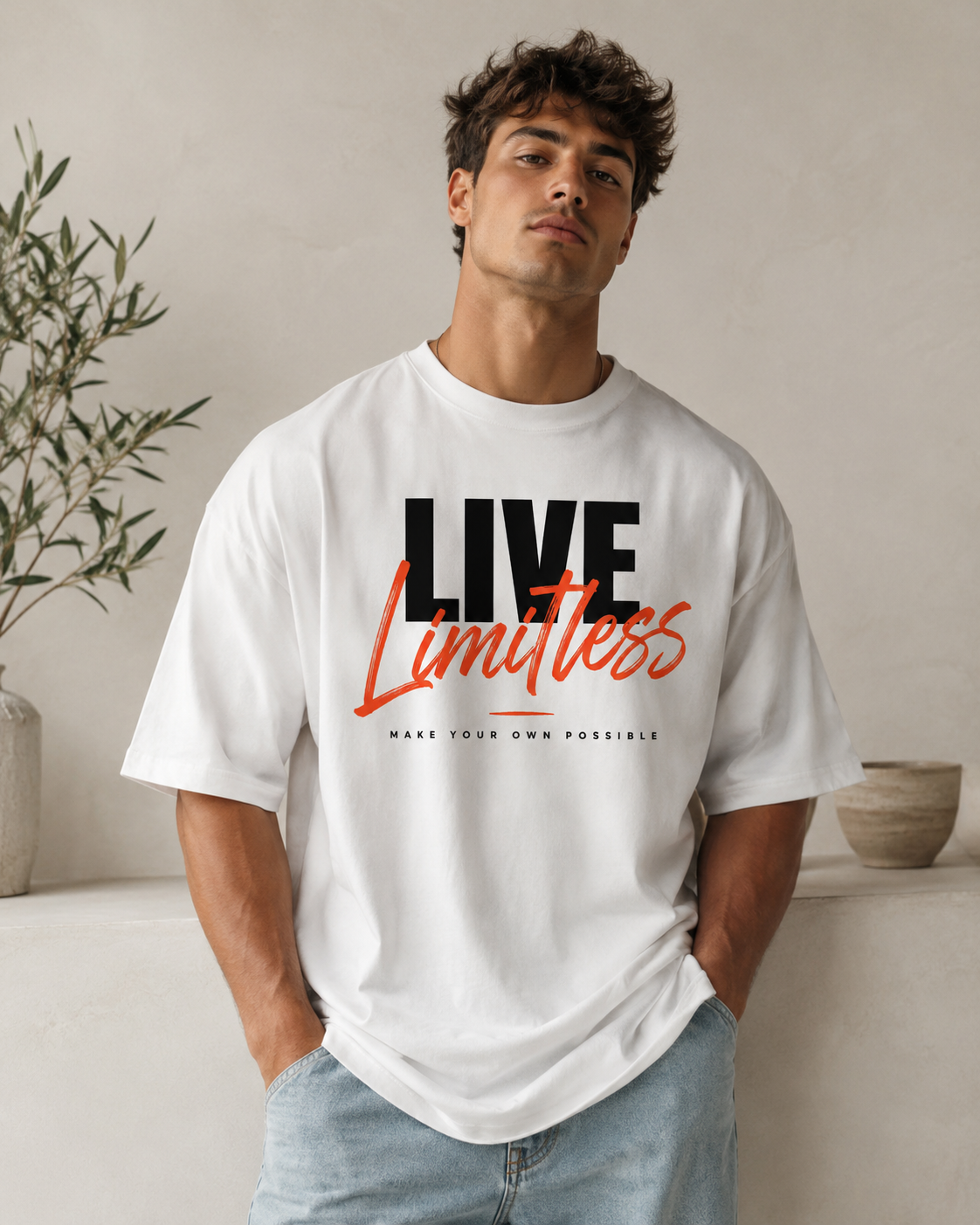 Live Limitless Men’s Oversized T-Shirt