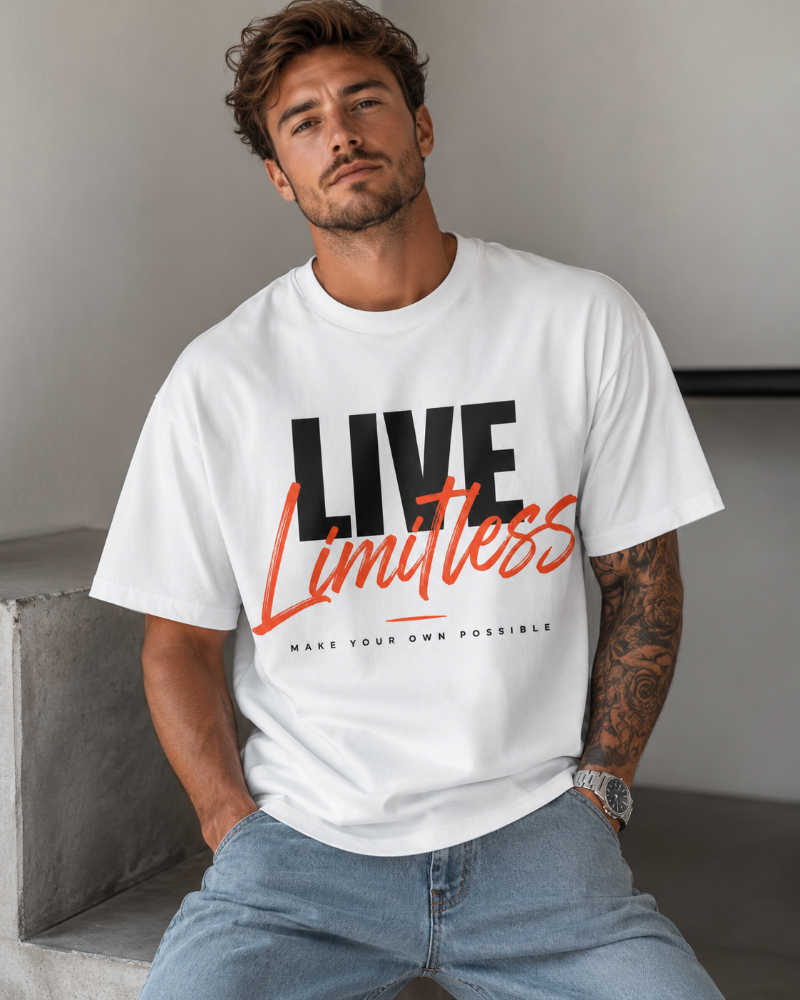 Live Limitless Men’s Oversized T-Shirt