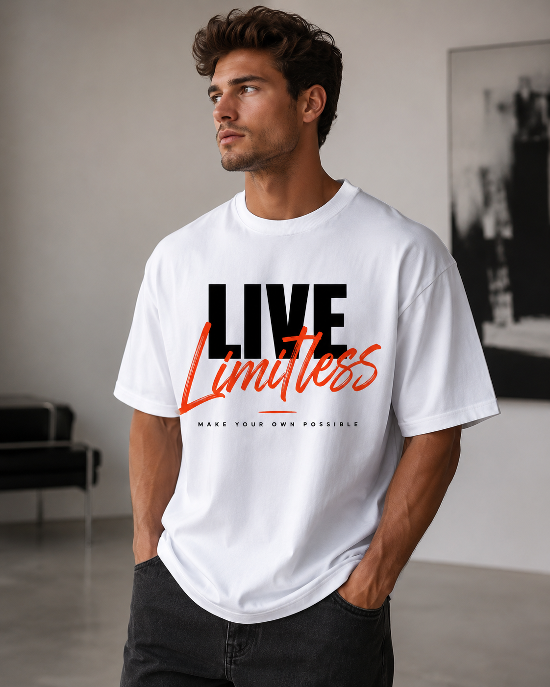 Live Limitless Men’s Oversized T-Shirt