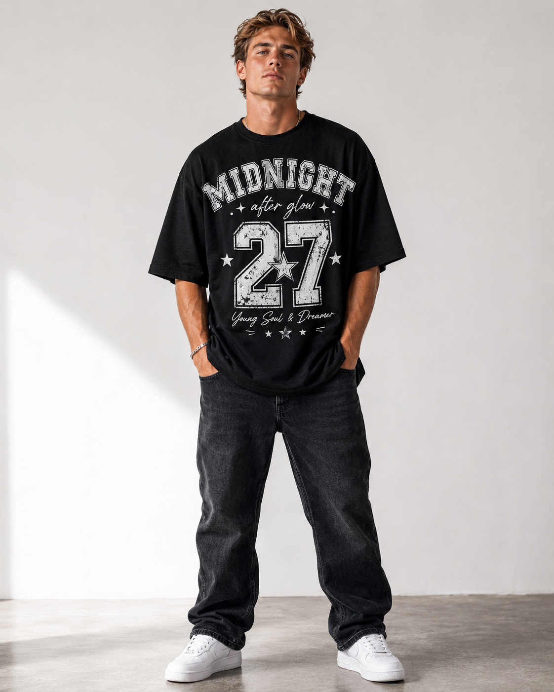 Midnight 27 Men’s Oversized T-Shirt