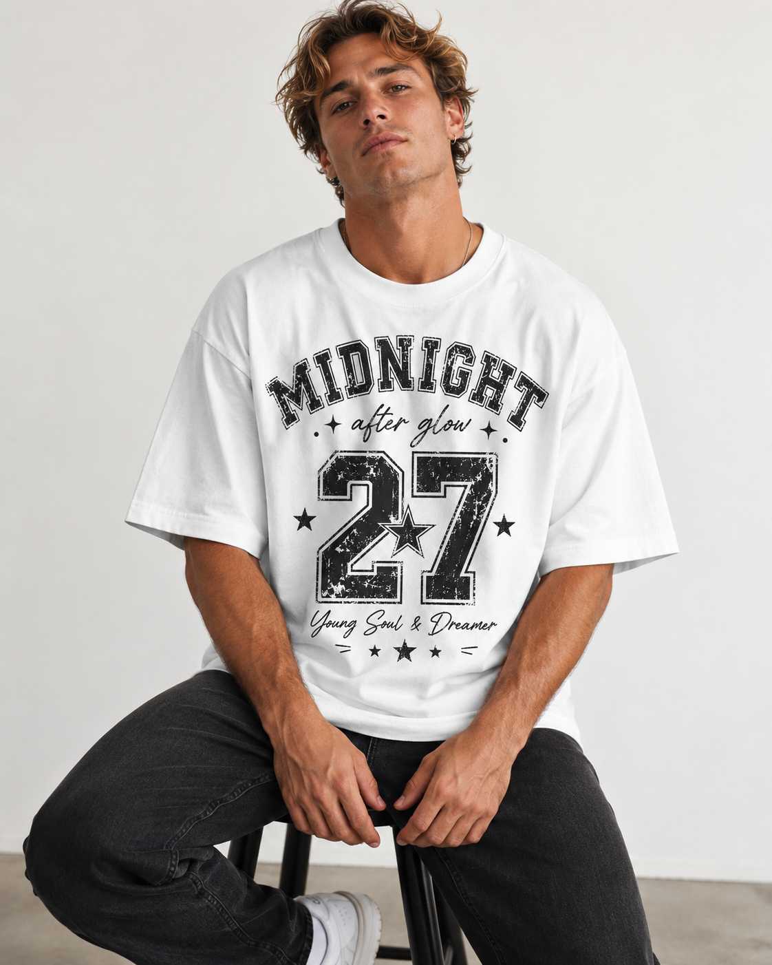 Midnight 27 Men’s Oversized T-Shirt