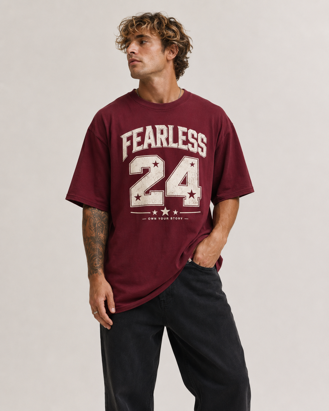 Fearless 24 Men’s Oversized T-Shirt