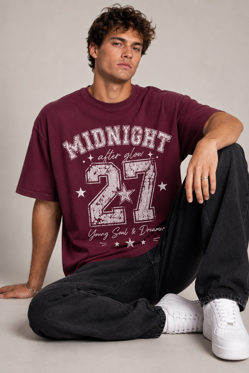 Midnight 27 Men’s Oversized T-Shirt