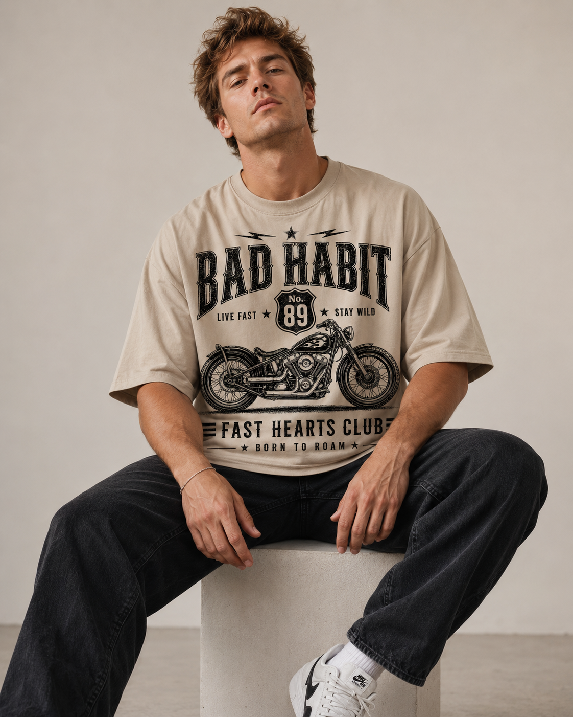 Bad Habit 89 Men’s Oversized T-Shirt
