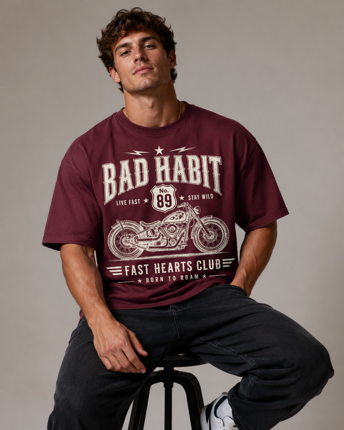 Bad Habit 89 Men’s Oversized T-Shirt